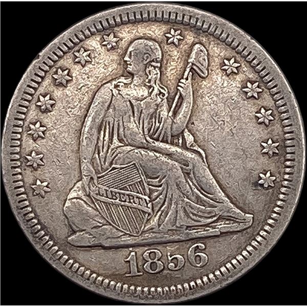 1856 Seated Liberty Silver Quarter NEARLY UNCIRCULATED