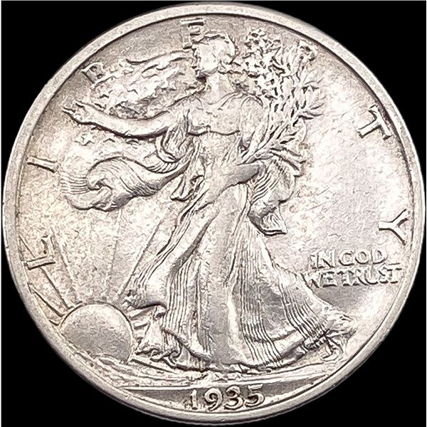 1935-S Silver Walking Liberty Half Dollar CLOSELY UNCIRCULATED