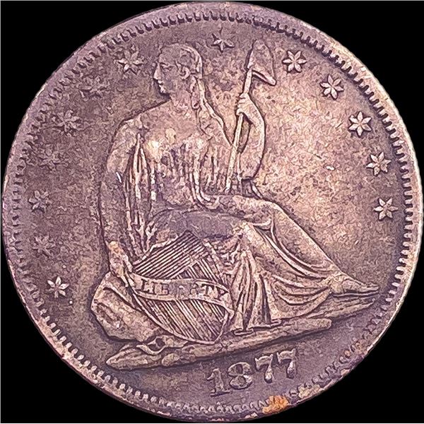 1877 Seated Liberty Half Dollar NEARLY UNCIRCULATED