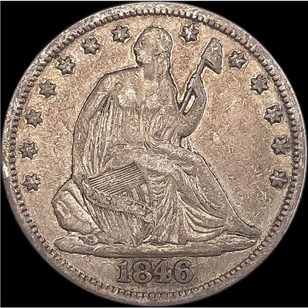 1846-O Silver Half Dollar (Seated Liberty) NEARLY UNCIRCULATED