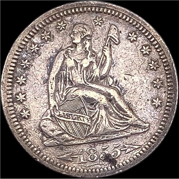 1855 Seated Liberty Quarter SUPERB GEM BU