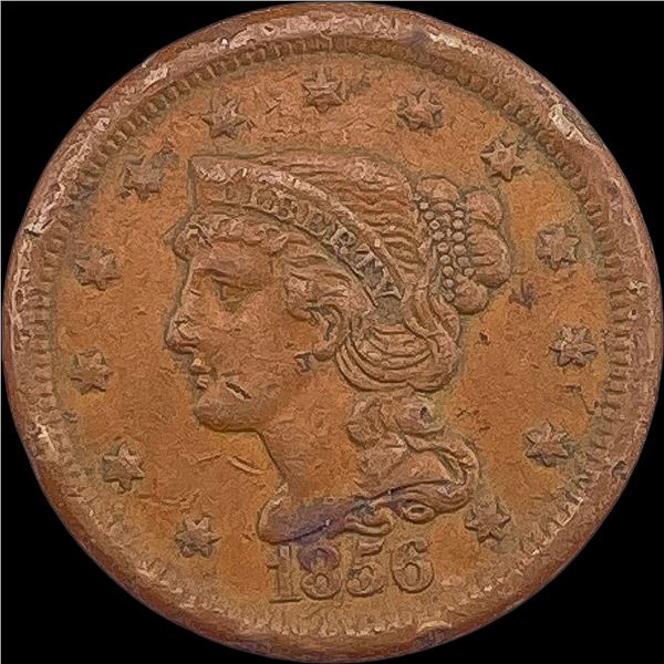 1856 Braided Hair Large Cent NEARLY UNCIRCULATED