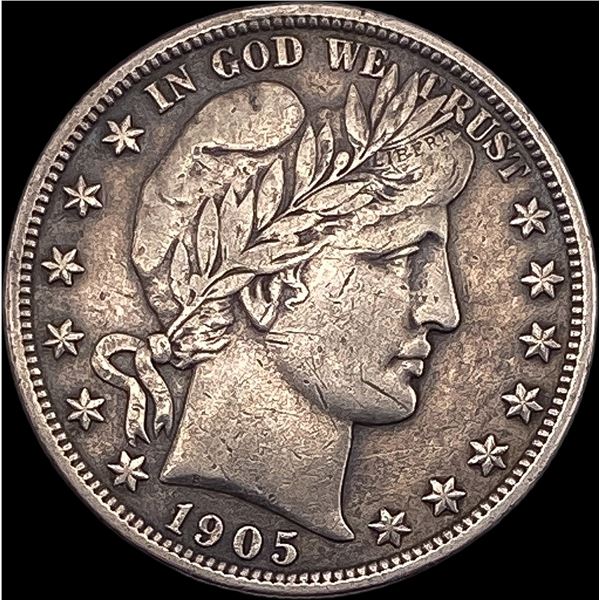 1905-S Silver Barber Half Dollar NEARLY UNCIRCULATED