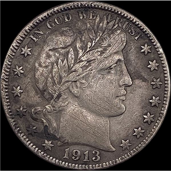 1913-S Silver Barber Half Dollar NEARLY UNCIRCULATED