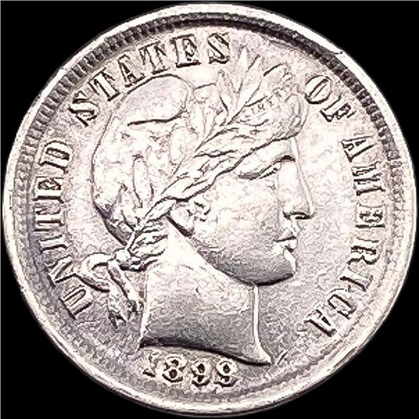 1899 Barber Dime NEARLY UNCIRCULATED