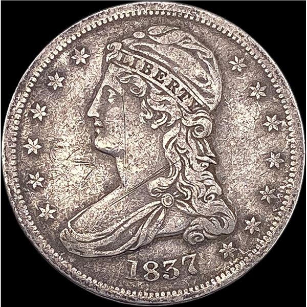 1837 Capped Bust Half Dollar LIGHTLY CIRCULATED