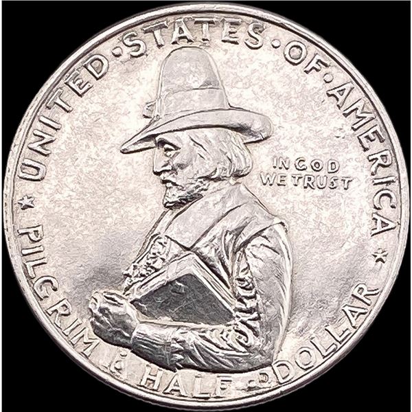 1920 Silver Pilgrim Tercentenary Half Dollar CLOSELY UNCIRCULATED