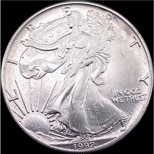 1992 1 oz Silver American Eagle $1 SUPERB GEM BU