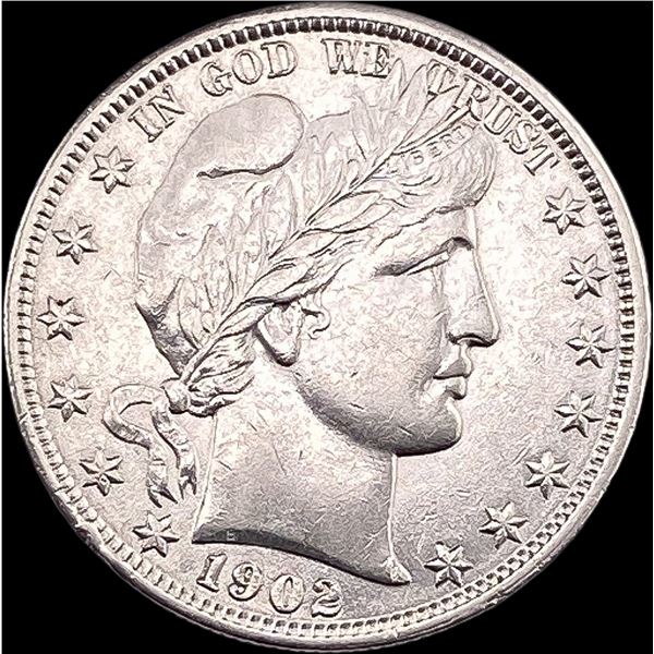 1902 Silver Half Dollar (Barber) CLOSELY UNCIRCULATED
