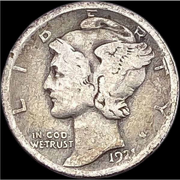 1921 Silver Mercury Dime NICELY CIRCULATED