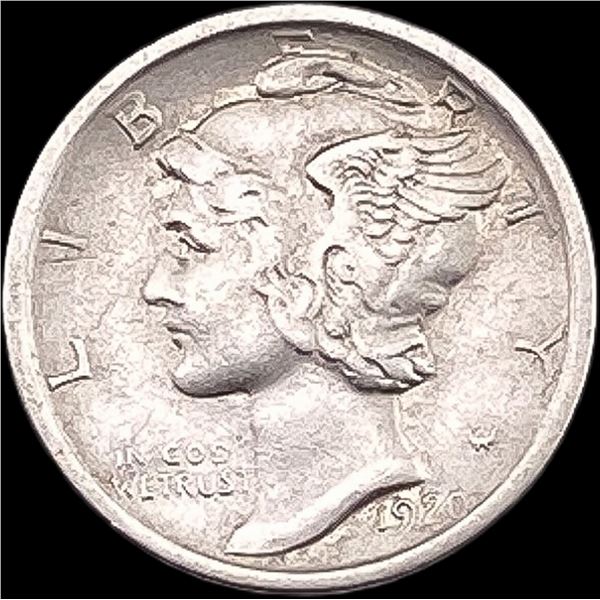 1920-S Silver Mercury Dime NEARLY UNCIRCULATED