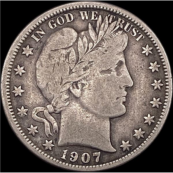 1907-O Silver Half Dollar (Barber) NICELY CIRCULATED