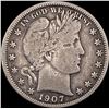 Image 1 : 1907-O Silver Half Dollar (Barber) NICELY CIRCULATED