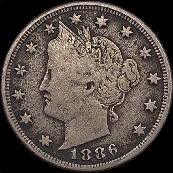 1886 Liberty Head Nickel LIGHTLY CIRCULATED