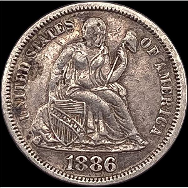 1886 Seated Liberty Dime NEARLY UNCIRCULATED