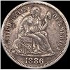 Image 1 : 1886 Seated Liberty Dime NEARLY UNCIRCULATED