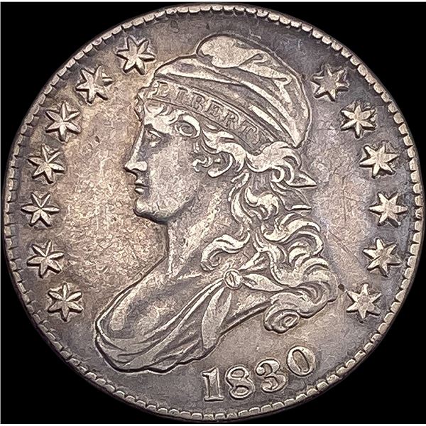 1830 Capped Bust Half Dollar NEARLY UNCIRCULATED