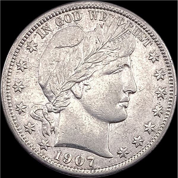 1907-D Silver Barber Half Dollar NEARLY UNCIRCULATED