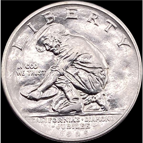 1925 Silver California Diamond Jubilee Half Dollar CLOSELY UNCIRCULATED