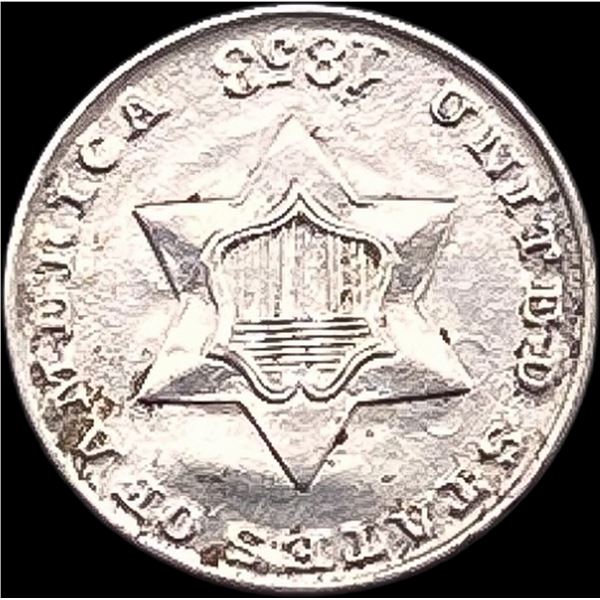 1853 Silver Three-Cent Piece CLOSELY UNCIRCULATED