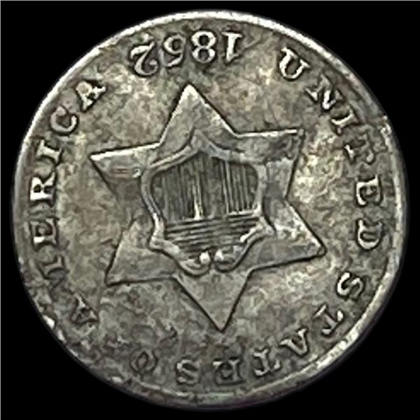 1852 Silver Three-Cent Piece NEARLY UNCIRCULATED