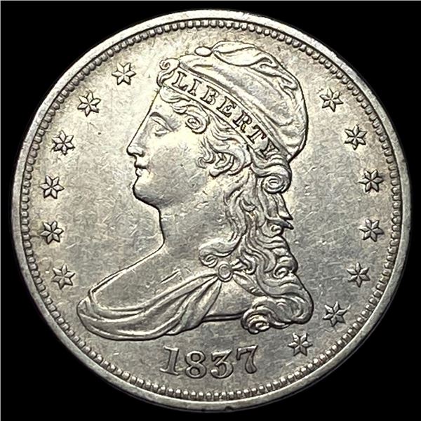 1837 Silver Capped Bust Half Dollar NEARLY UNCIRCULATED