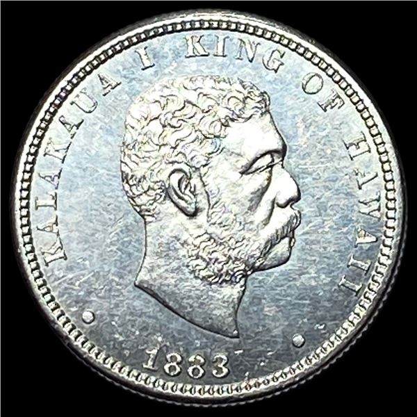 1883 Silver 1/4 Dollar Hawaii Kalakaua I UNCIRCULATED