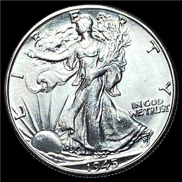 1945-D Silver Half Dollar Walking Liberty UNCIRCULATED