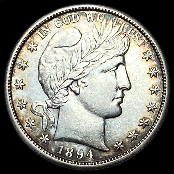 1894-S Silver Barber Half Dollar CLOSELY UNCIRCULATED