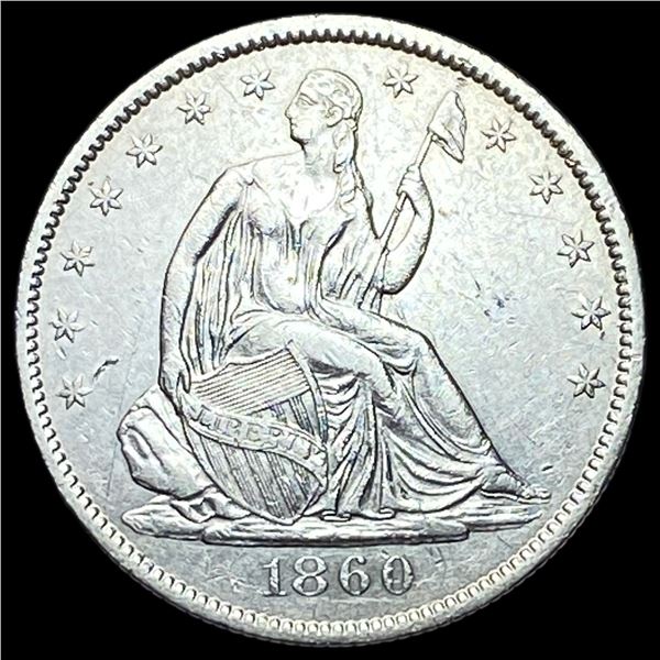 1860-O Silver Half Dollar CLOSELY UNCIRCULATED