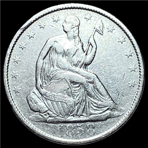 1858-O Silver Half Dollar NEARLY UNCIRCULATED