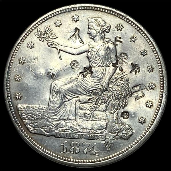 1874-CC Silver Trade Dollar HIGH GRADE