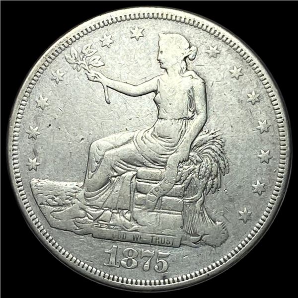 1875-CC Silver Trade Dollar NICELY CIRCULATED