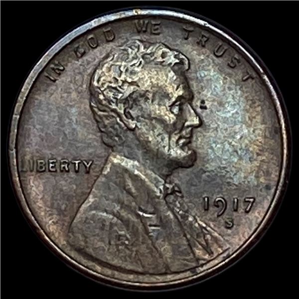 1917-S Lincoln Wheat Cent CHOICE AU