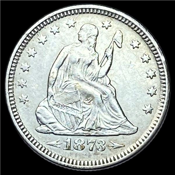 1873 Arrows Seated Liberty Quarter CLOSELY UNCIRCULATED