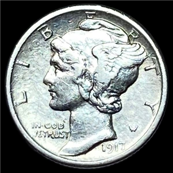 1917-S Silver Mercury Dime CLOSELY UNCIRCULATED