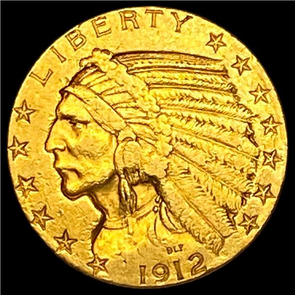 1912 Indian Head Half Eagle $5 Gold NEARLY UNCIRCULATED