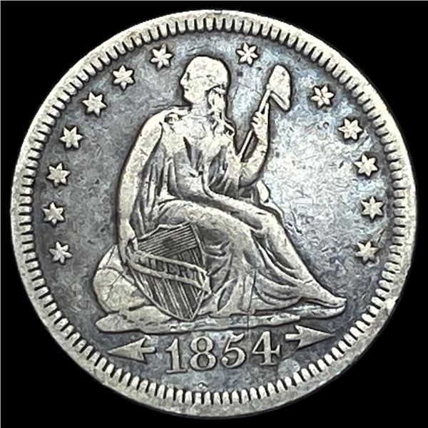 1854 Arrows Seated Liberty Quarter LIGHTLY CIRCULATED