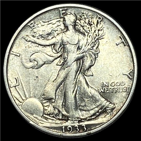 1933-S Silver Walking Liberty Half Dollar CLOSELY UNCIRCULATED
