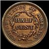 Image 2 : 1853 Braided Hair Half Cent CLOSELY UNCIRCULATED