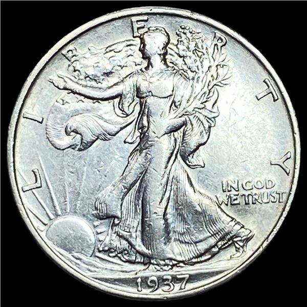 1937-S Silver Walking Liberty Half Dollar NEARLY UNCIRCULATED