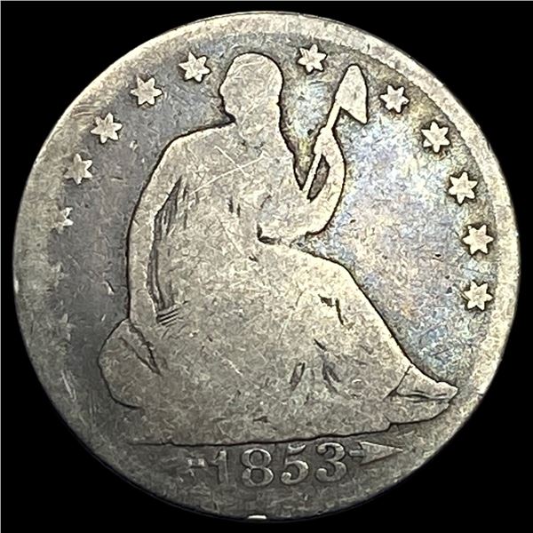 1853 Arrows Seated Liberty Half Dollar NICELY CIRCULATED
