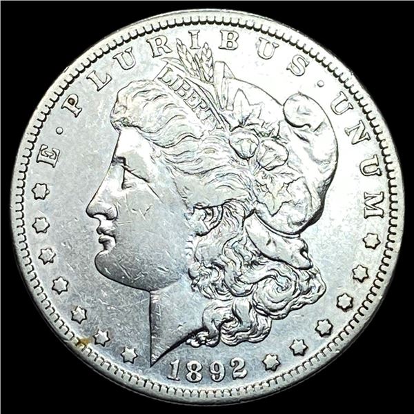 1892 Silver Morgan Dollar NEARLY UNCIRCULATED