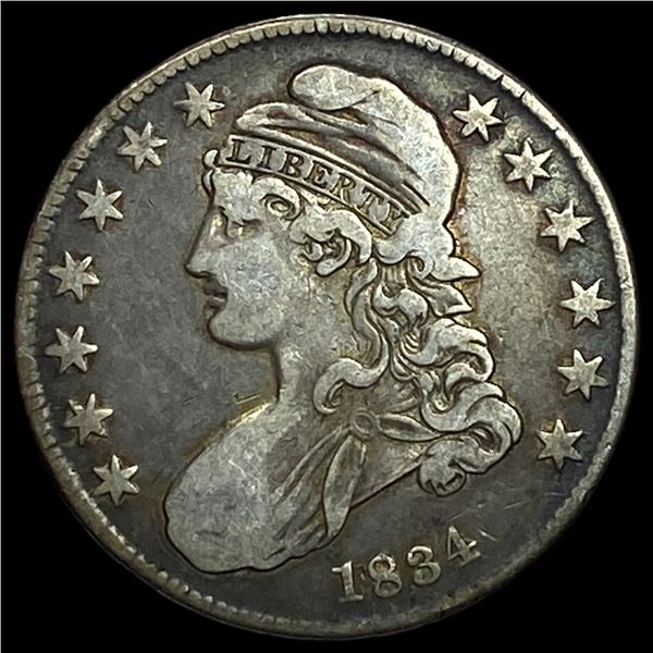 1834 Capped Bust Half Dollar LIGHTLY CIRCULATED