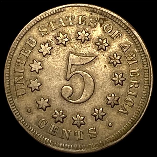 1867 Shield Nickel NEARLY UNCIRCULATED
