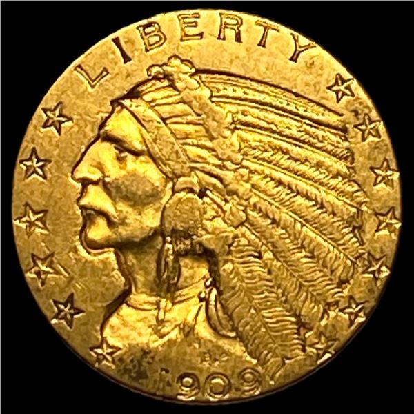 1909 Indian Head Half Eagle $5 Gold CLOSELY UNCIRCULATED