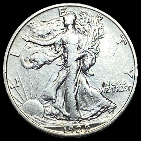 1929-S Silver Walking Liberty Half Dollar NEARLY UNCIRCULATED