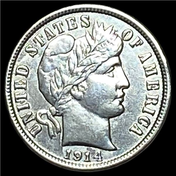 1914-D Silver Barber Dime CLOSELY UNCIRCULATED