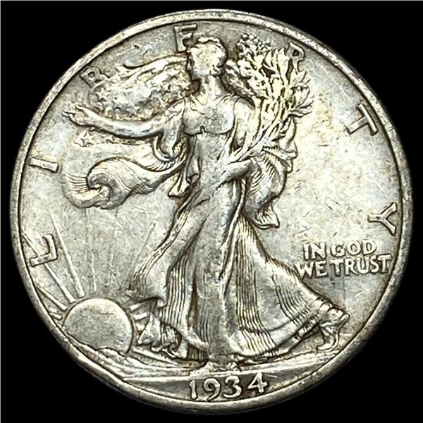 1934-S Silver Walking Liberty Half Dollar NEARLY UNCIRCULATED