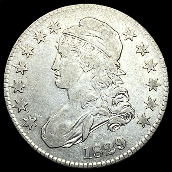 1829 Capped Bust Half Dollar LIGHTLY CIRCULATED